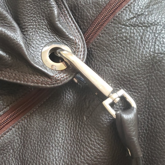 Genuine leather hobo bag dark brown - Picture 6 of 8